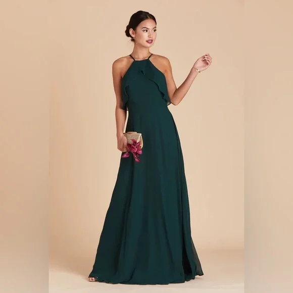 green emerald velvet dress Emerald Green Chiffon Seductive Evening Dress Formal Prom Dress main image 0